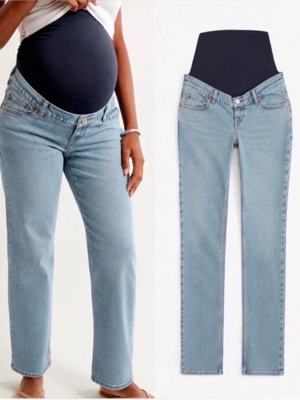 Abercrombie Maternity ankle straight